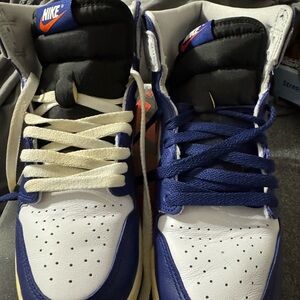 Nike Kids Black, Blue, and White Sneakers